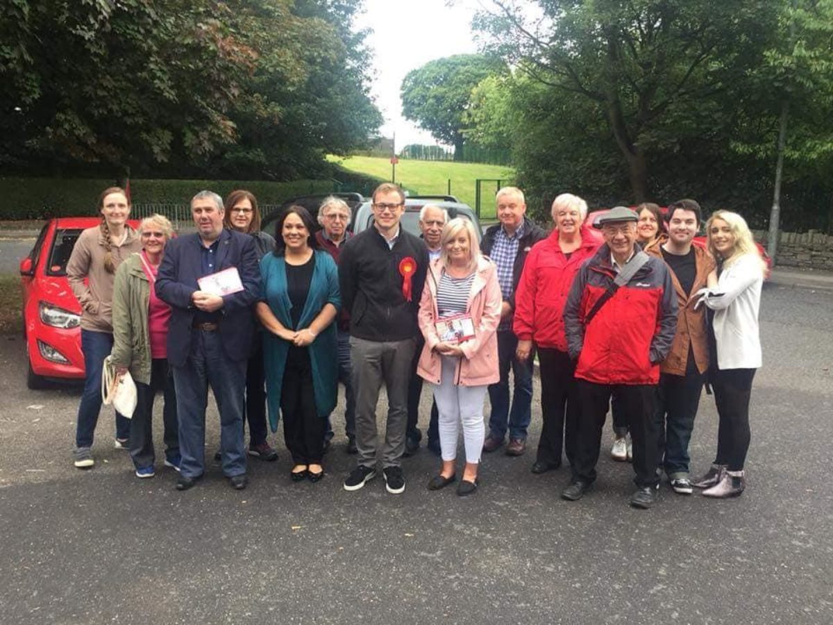 Dewsbury CLP councillors campaigning in Denby Dale